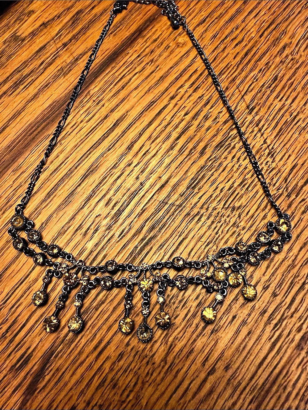 Statement Necklace in Black & Gold